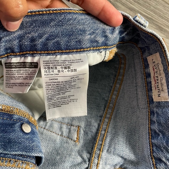 Levi’s 501 Denim Distressed Cutoff Shorts Button Fly size 24‎ - Picture 5 of 8